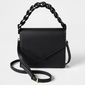 Future Collective Kahlana Barfield Brown Mini Structured Black Bucket Bag Chain